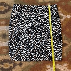 J Crew Factory Leopard Pencil Skirt